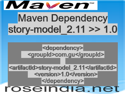 Maven dependency of story-model_2.11 version 1.0