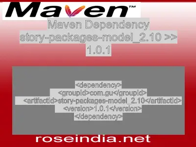 Maven dependency of story-packages-model_2.10 version 1.0.1