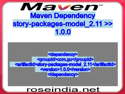 Maven dependency of story-packages-model_2.11 version 1.0.0