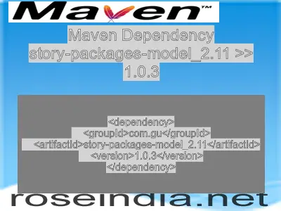 Maven dependency of story-packages-model_2.11 version 1.0.3