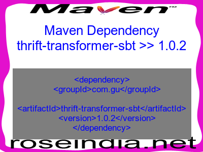 Maven dependency of thrift-transformer-sbt version 1.0.2