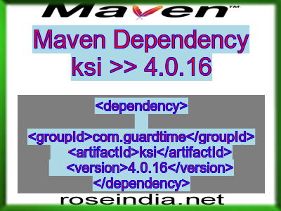 Maven dependency of ksi version 4.0.16