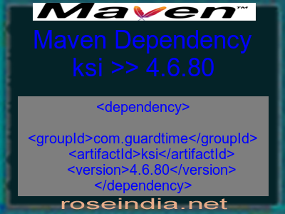 Maven dependency of ksi version 4.6.80