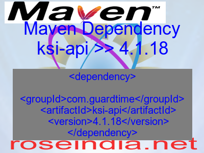 Maven dependency of ksi-api version 4.1.18