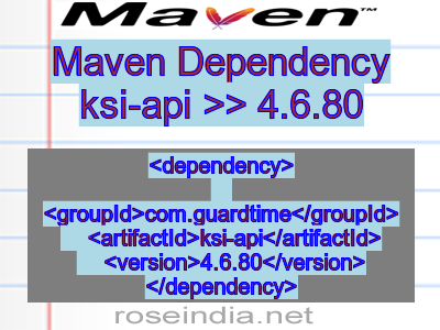 Maven dependency of ksi-api version 4.6.80