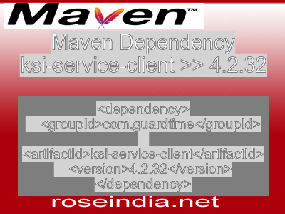 Maven dependency of ksi-service-client version 4.2.32
