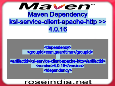 Maven dependency of ksi-service-client-apache-http version 4.0.16