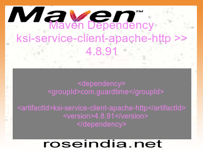 Maven dependency of ksi-service-client-apache-http version 4.8.91