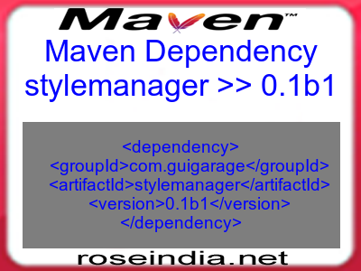 Maven dependency of stylemanager version 0.1b1