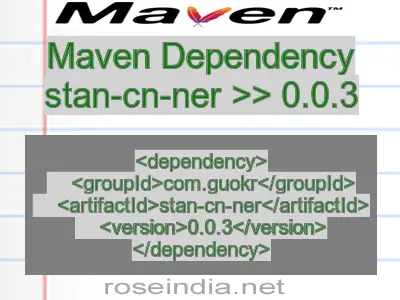 Maven dependency of stan-cn-ner version 0.0.3