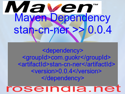 Maven dependency of stan-cn-ner version 0.0.4