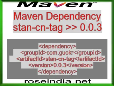 Maven dependency of stan-cn-tag version 0.0.3