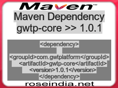 Maven dependency of gwtp-core version 1.0.1