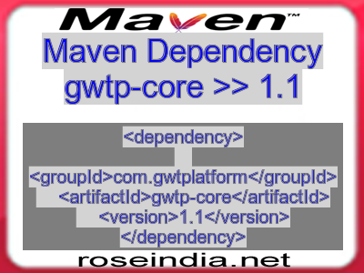 Maven dependency of gwtp-core version 1.1