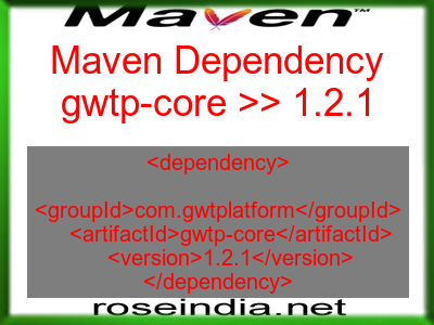 Maven dependency of gwtp-core version 1.2.1