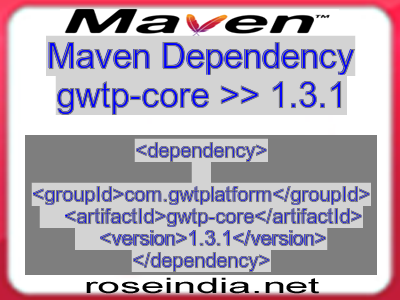 Maven dependency of gwtp-core version 1.3.1
