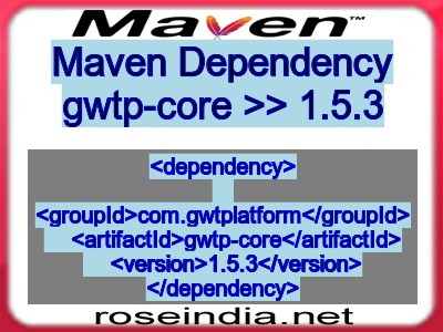 Maven dependency of gwtp-core version 1.5.3