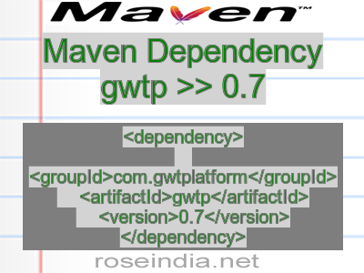 Maven dependency of gwtp version 0.7