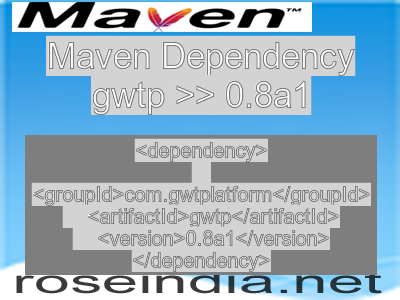 Maven dependency of gwtp version 0.8a1