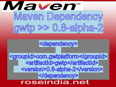 Maven dependency of gwtp version 0.8-alpha-2