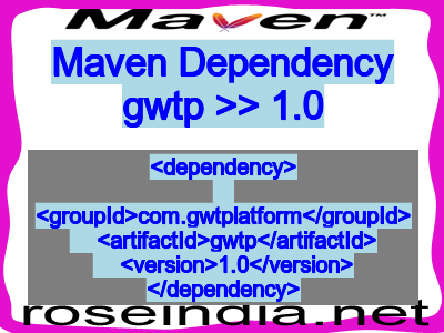 Maven dependency of gwtp version 1.0