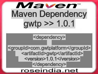 Maven dependency of gwtp version 1.0.1