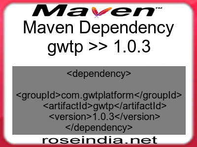 Maven dependency of gwtp version 1.0.3