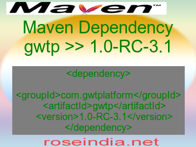 Maven dependency of gwtp version 1.0-RC-3.1