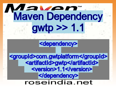 Maven dependency of gwtp version 1.1
