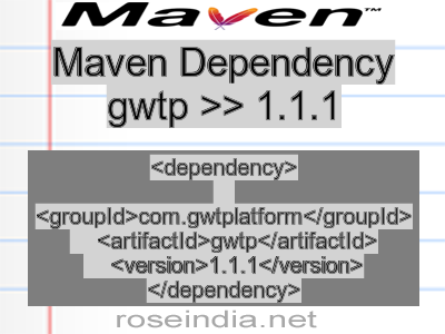 Maven dependency of gwtp version 1.1.1
