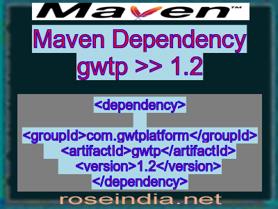 Maven dependency of gwtp version 1.2