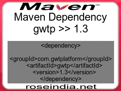 Maven dependency of gwtp version 1.3