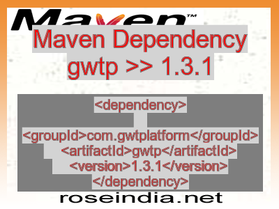 Maven dependency of gwtp version 1.3.1