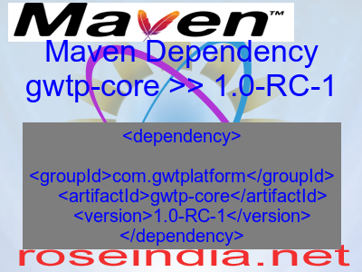 Maven dependency of gwtp-core version 1.0-RC-1