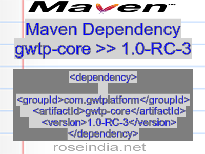 Maven dependency of gwtp-core version 1.0-RC-3