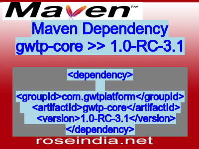Maven dependency of gwtp-core version 1.0-RC-3.1
