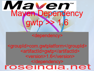 Maven dependency of gwtp version 1.6