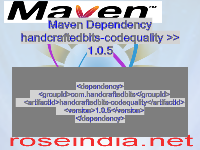 Maven dependency of handcraftedbits-codequality version 1.0.5