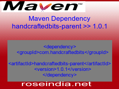 Maven dependency of handcraftedbits-parent version 1.0.1
