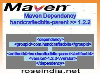 Maven dependency of handcraftedbits-parent version 1.2.2