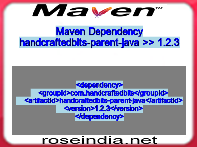 Maven dependency of handcraftedbits-parent-java version 1.2.3