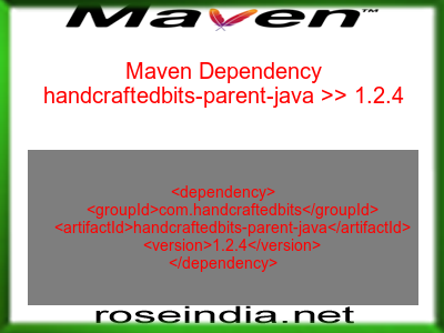 Maven dependency of handcraftedbits-parent-java version 1.2.4