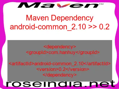 Maven dependency of android-common_2.10 version 0.2