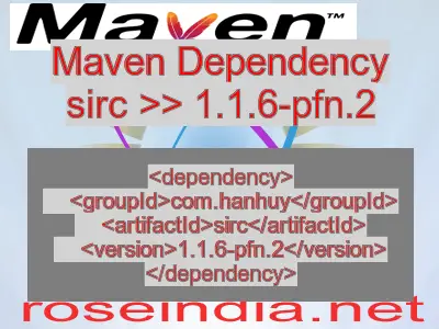 Maven dependency of sirc version 1.1.6-pfn.2
