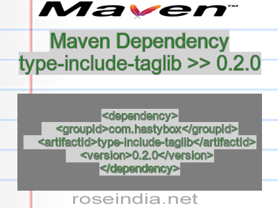 Maven dependency of type-include-taglib version 0.2.0