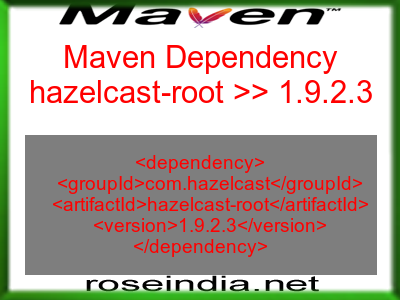 Maven dependency of hazelcast-root version 1.9.2.3