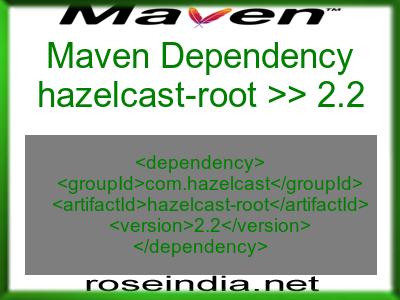 Maven dependency of hazelcast-root version 2.2