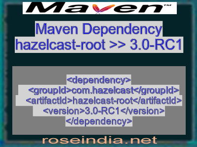 Maven dependency of hazelcast-root version 3.0-RC1