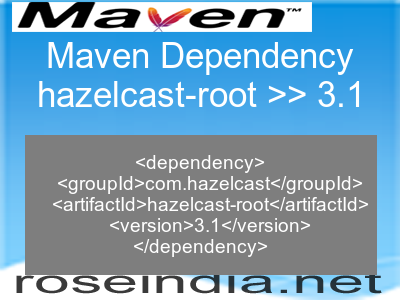 Maven dependency of hazelcast-root version 3.1