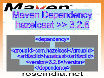 Maven dependency of hazelcast version 3.2.6